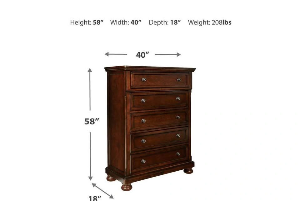 Ashley 5 drawer tall dresser - photo 2