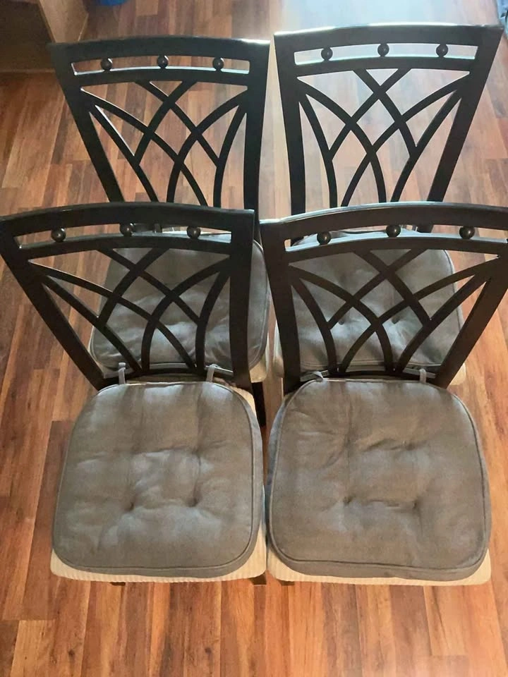 Modern 5-Piece Glass & Metal Dining Set – Table + 4 Chairs - photo 3