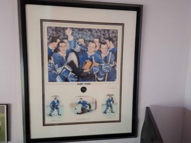 Maple Leafs Glory years print. Signed and with COA