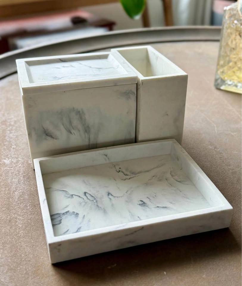 Faux Marble Desk Organizer Set - photo 3
