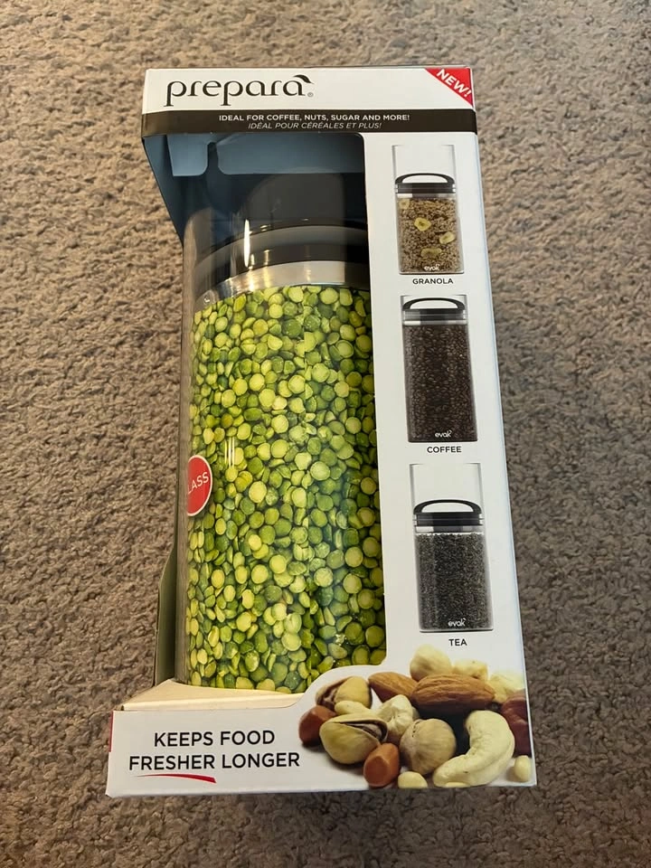 Prepara Evak Glass Airtight Coffee Canister 75oz / 2.3L – New in - photo 2