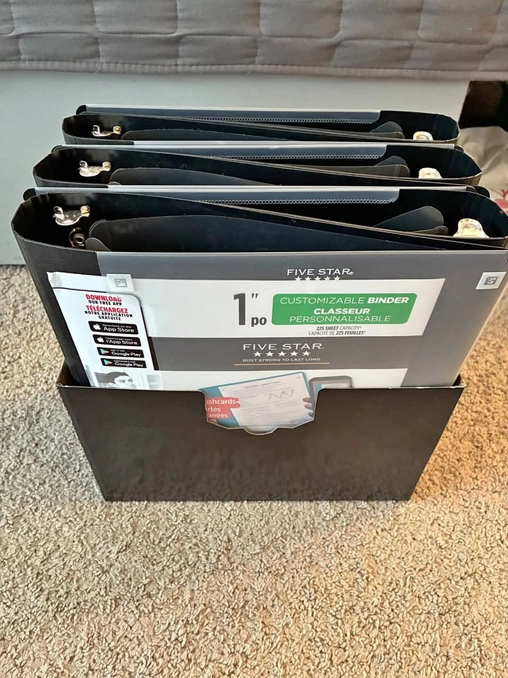 6 - Five Star 1" Binders for $18