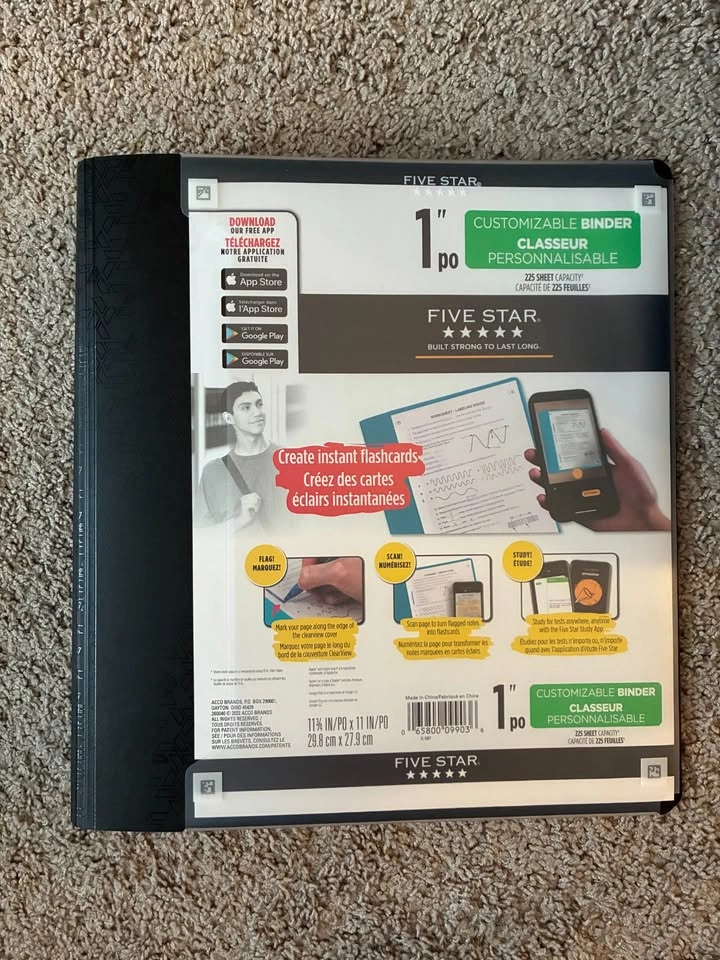 6 - Five Star 1" Binders for $18 - photo 2