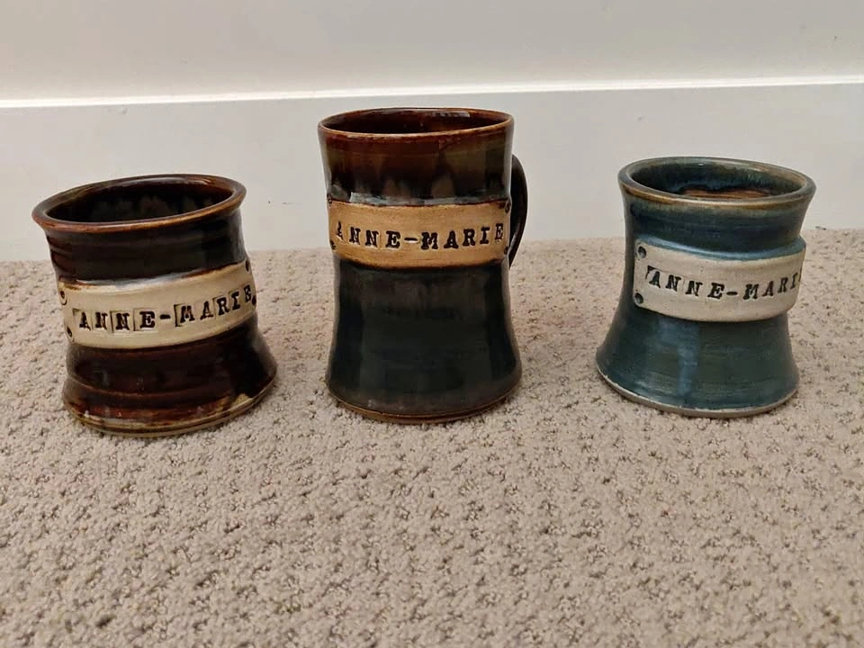 3 Handmade Custom Cup / Mug / Desk Organizer - Name: Anne-Marie