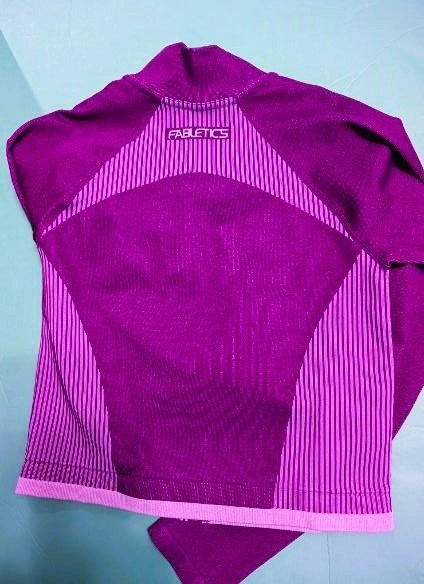Fabletics Cropped Training Jacket (Size Small, Purple) - photo 2