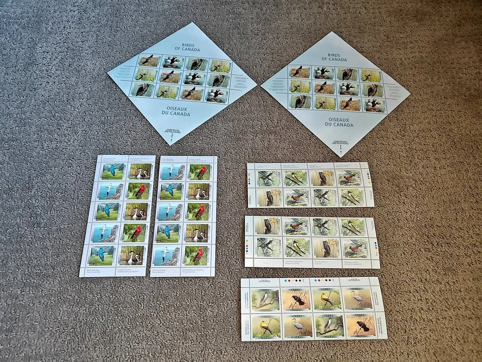 Stamp Collection Birds of Canada - (1996-1999) - Total 68 Stamps