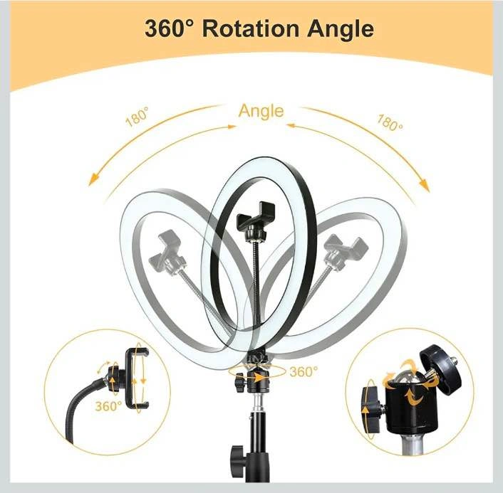 Ring Light, Dimmable with 3 Light Modes & 10 Brightness Levels - photo 2