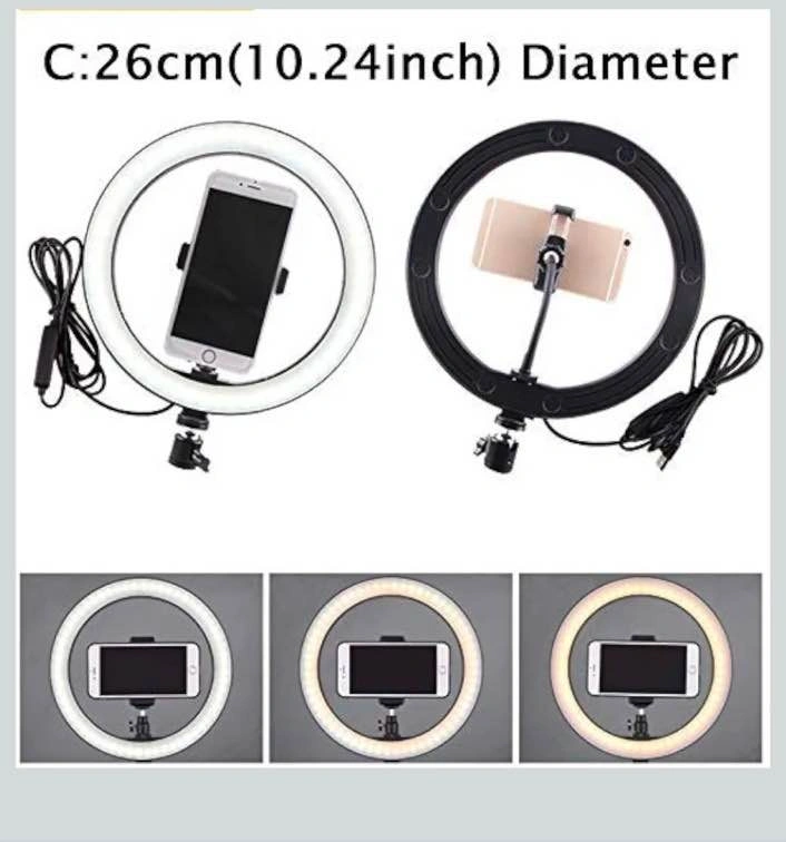 Ring Light, Dimmable with 3 Light Modes & 10 Brightness Levels - photo 3