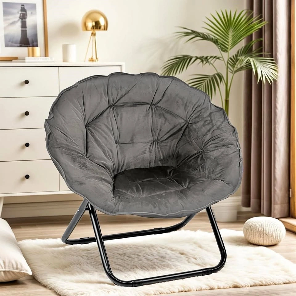 New Foldable Oversized Moon Saucer Chair (3 pink, 1 grey)