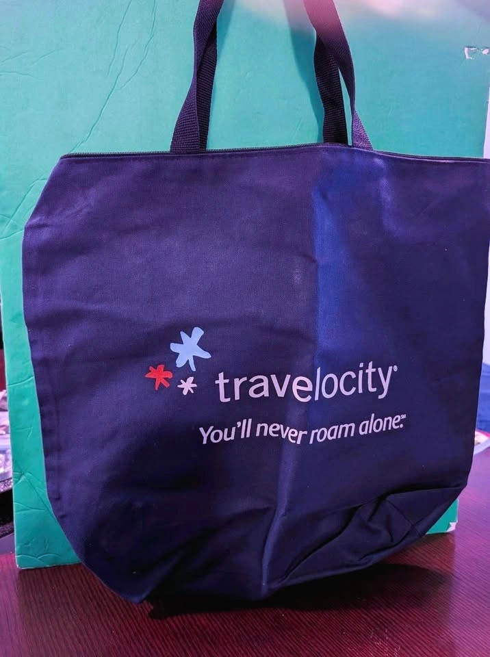 Travel/Beach Shoulder Bag (Travelocity Print, Canvas) - photo 2