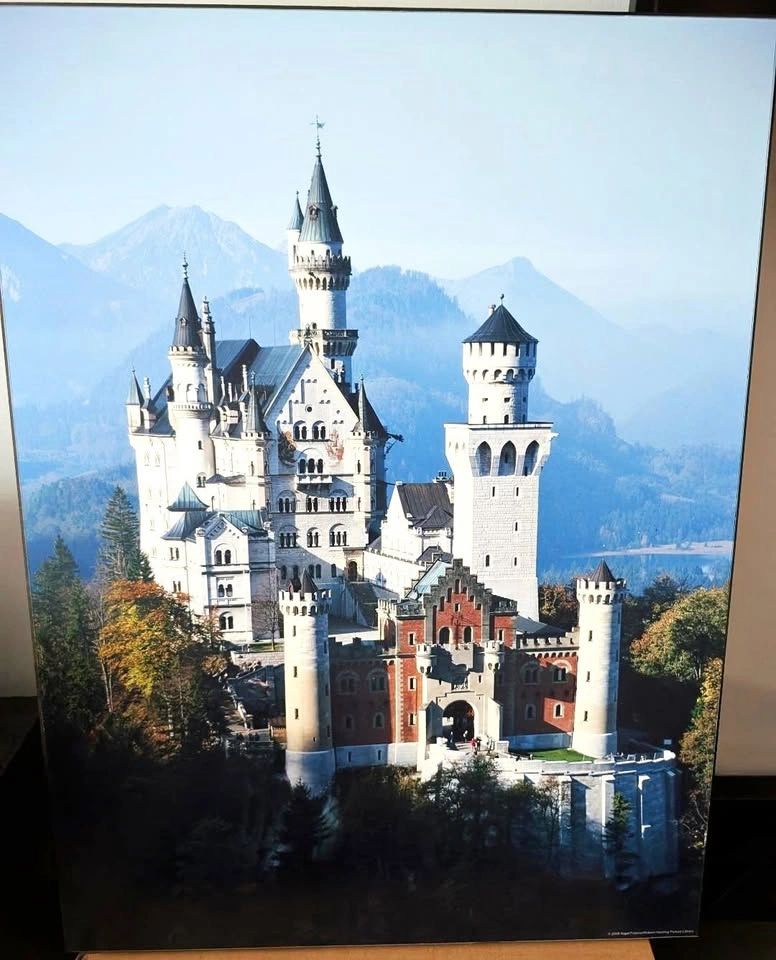 Artwork - Neuschwanstein Castle in Germany (Photo on Wood)