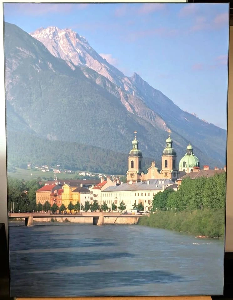 Artwork - Innsbruck on the River Inn (Photo Reproduced on Wood P