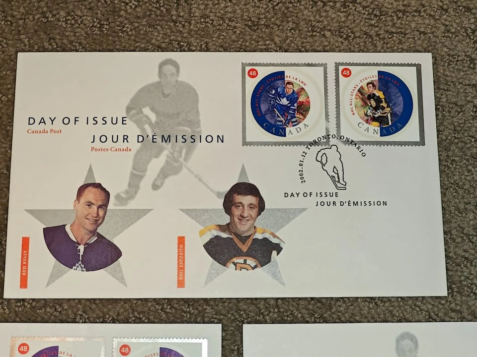 First Day Covers FDC - 2002 NHL Hockey All-Stars 3 Day of Issue - photo 2
