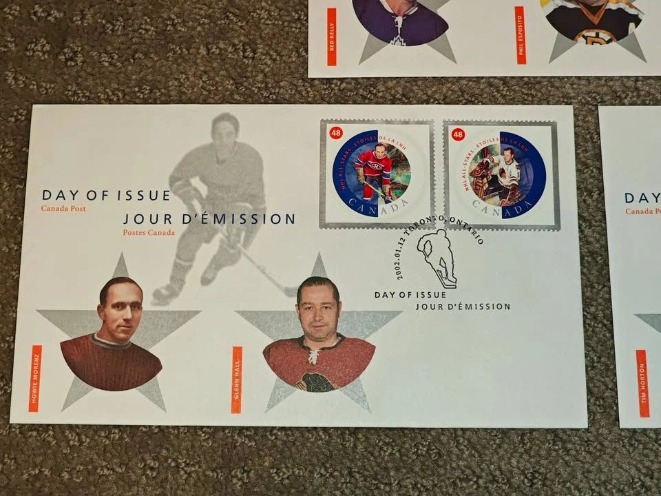 First Day Covers FDC - 2002 NHL Hockey All-Stars 3 Day of Issue - photo 3