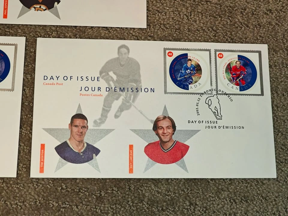 First Day Covers FDC - 2002 NHL Hockey All-Stars 3 Day of Issue - photo 4