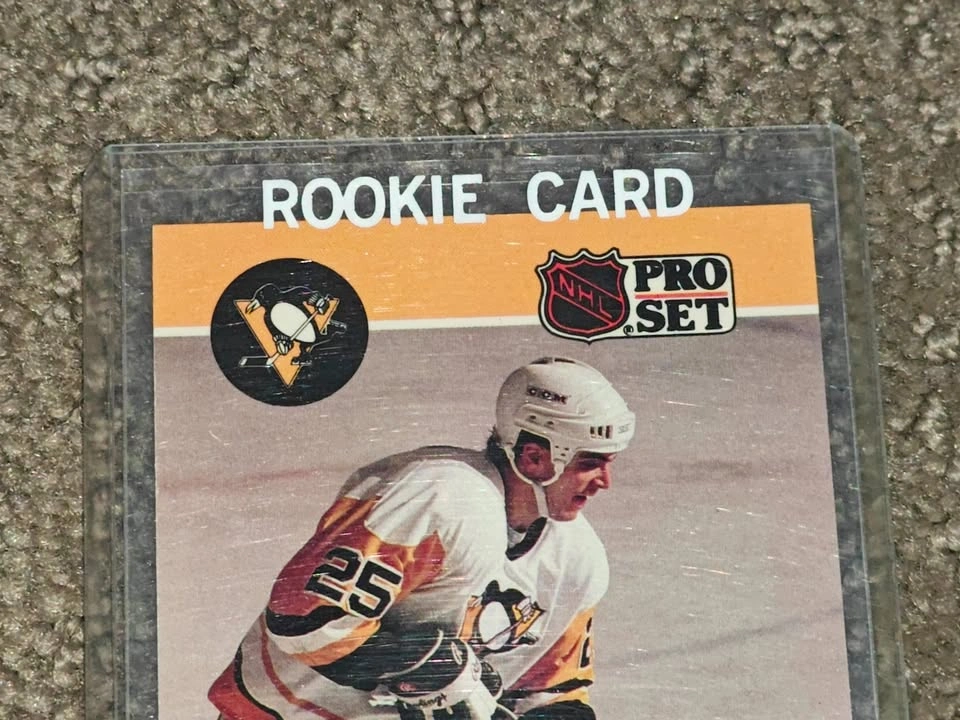 1990-91 Pro Set #240 Kevin Stevens Rookie Penguins Hockey Card - photo 3