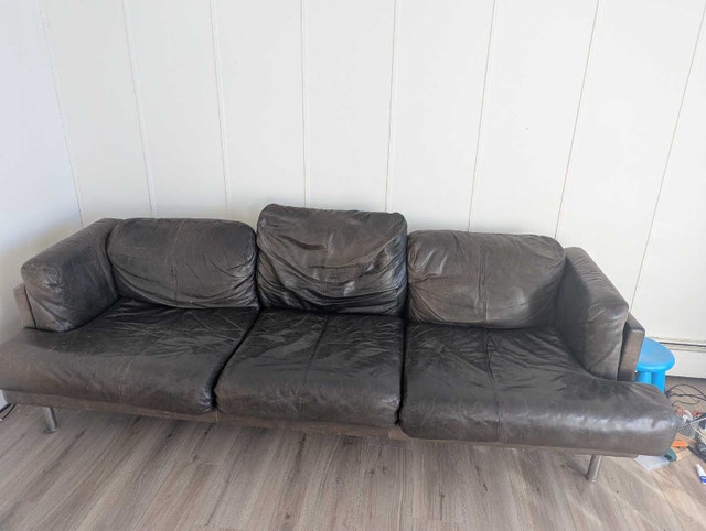 Genuine leather 3 seater sofa