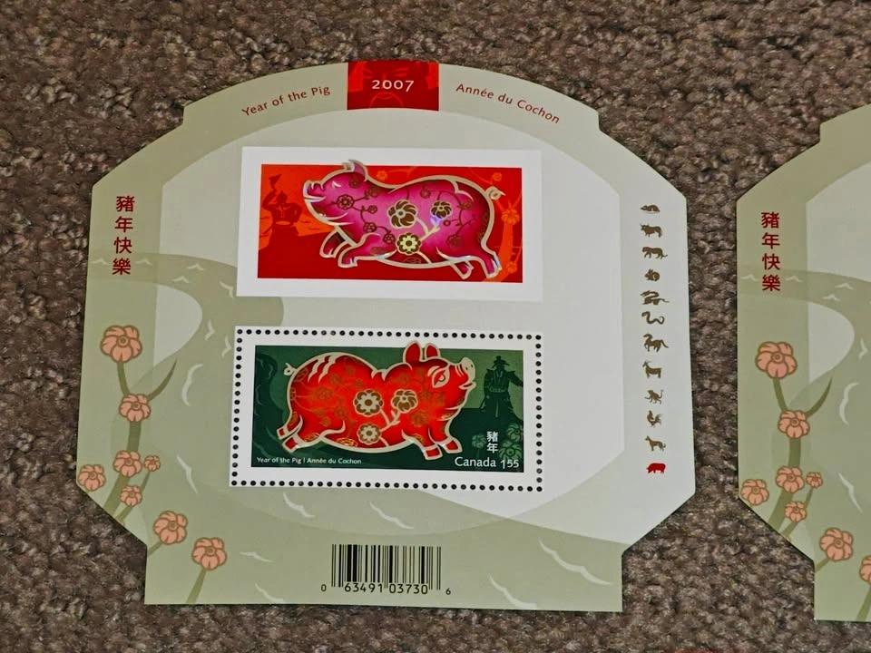 Stamp - 2007 Lunar New Year - Year of the Pig Souvenir Sheet - photo 2