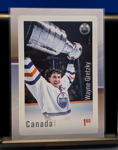 Gretzky Orr Lemieux Howe Richard Beliveau 2017 Stamp Set - photo 2