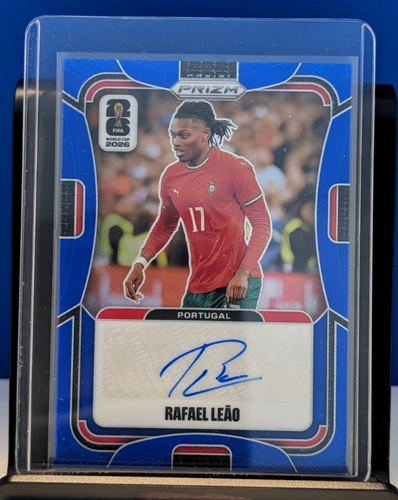 Rafael Leao 2026 Panini Prizm World Cup Blue Auto /25 #S-RL