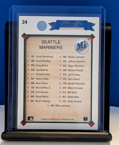 Ken Griffey Jr 1990 Upper Deck 5 Card Lot Johnson Martinez Buhne - photo 4