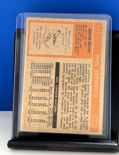 Phil Esposito 1972-73 O-Pee-Chee #111 Boston Bruins Vintage HOF - photo 2