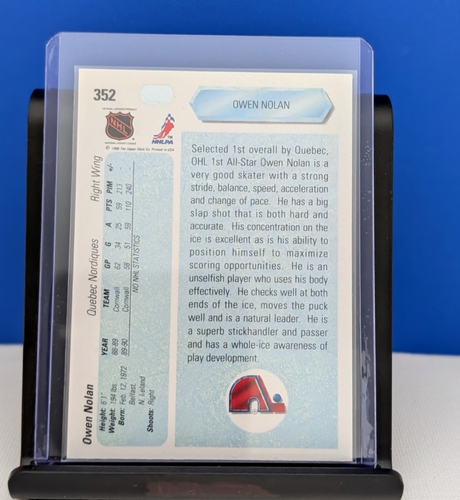 Owen Nolan 1990-91 Upper Deck #352 Rookie Card - photo 2