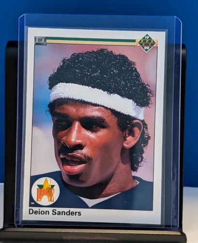Deion Sanders 1990 1991 Upper Deck 3 Card Lot RC Yankees Falcons - photo 5