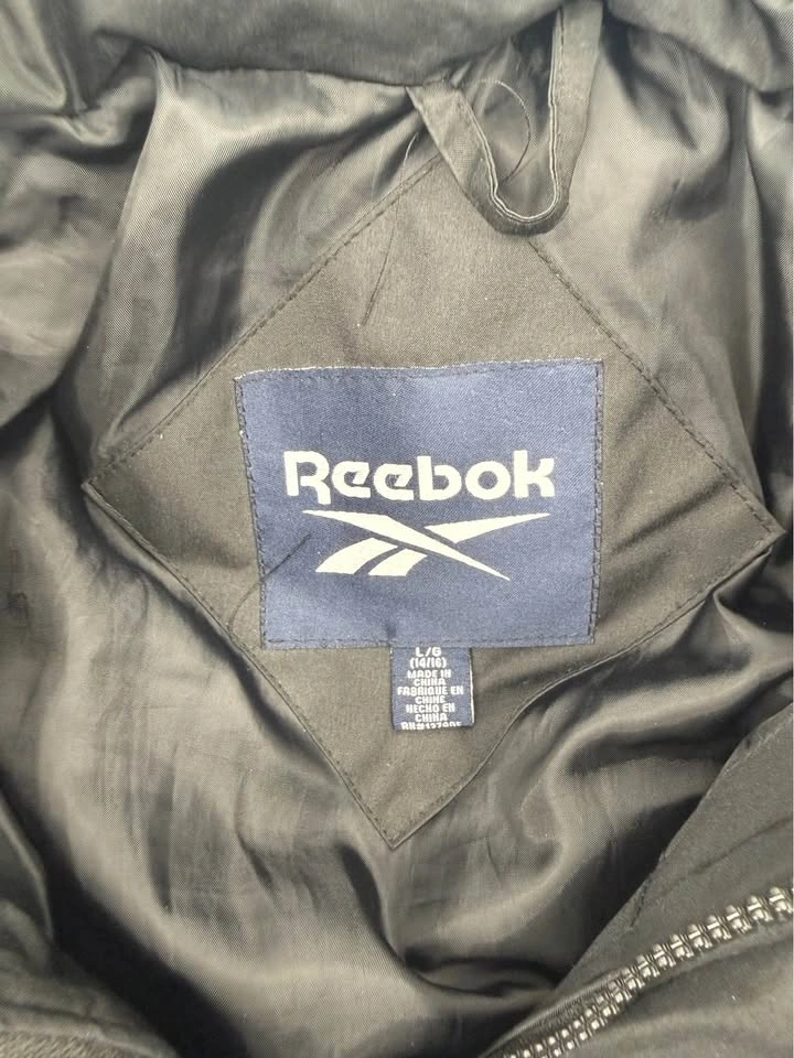 Reebok Boys’ Black Hooded Puffer Jacket – Large - photo 4