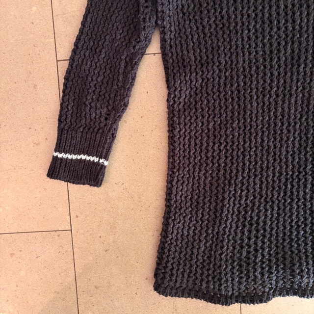 James Perse Black Scoop Neck Knit Sweater cotton/linen-Small - photo 3