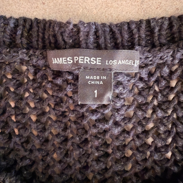James Perse Black Scoop Neck Knit Sweater cotton/linen-Small - photo 4