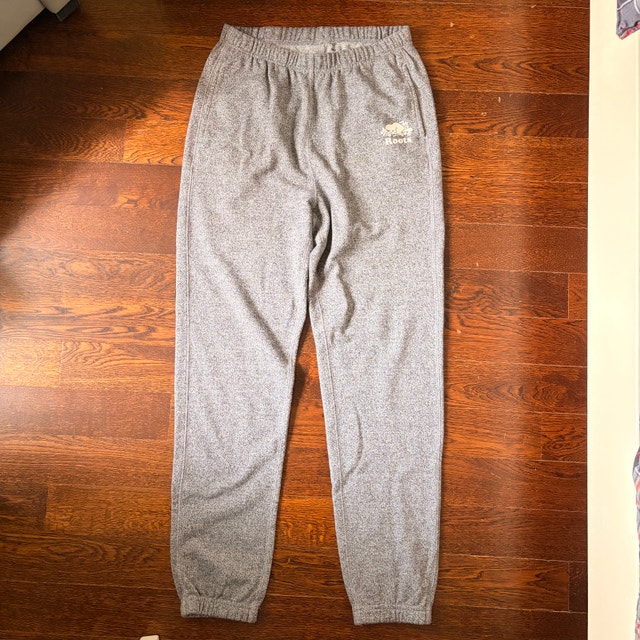 Roots Unisex Gray Salt and Pepper Sweat Pants - Small