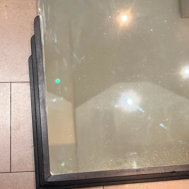 Art Deco Style Antique Vintage Bevelled Mirror on Wooden Base - photo 2