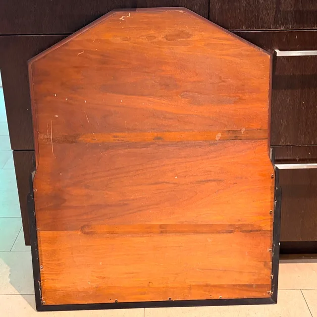 Art Deco Style Antique Vintage Bevelled Mirror on Wooden Base - photo 4