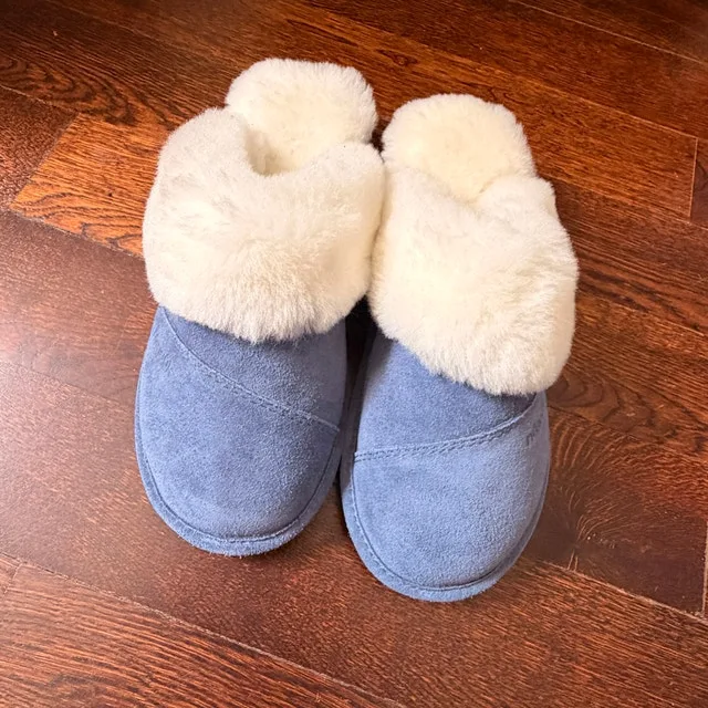 NEW Nuknuuk Shearling Slippers blue/purple women’s-Size 9