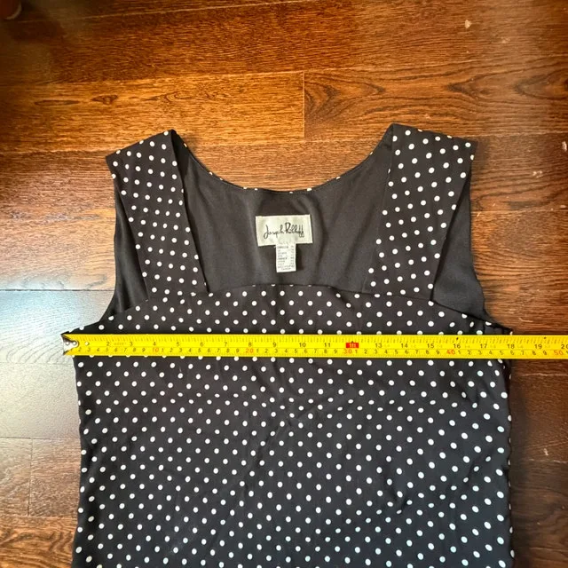 NEW Joseph Ribkoff black/white polka-dot sleeveless top-Size 14 - photo 5