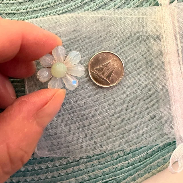 Blue flower pierced earrings - NEW in gift bag - photo 4