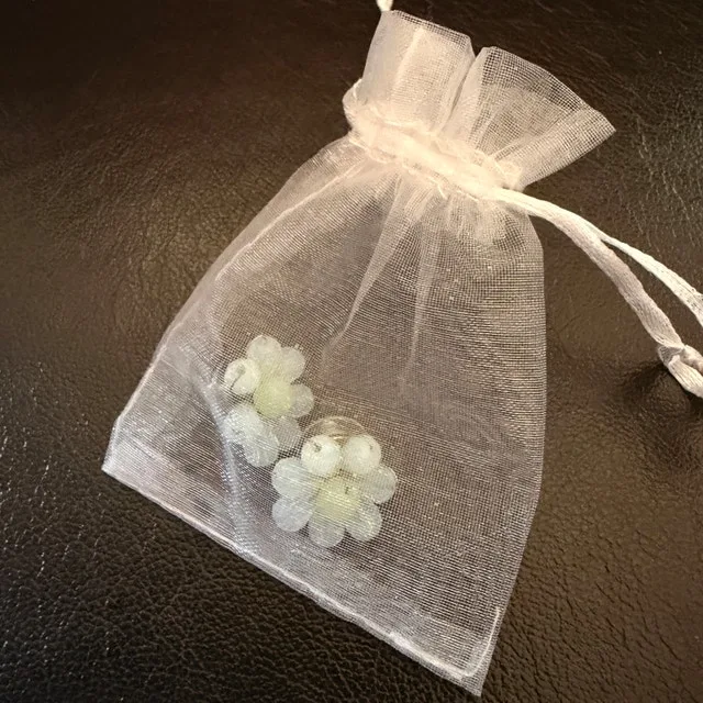 Blue flower pierced earrings - NEW in gift bag - photo 5