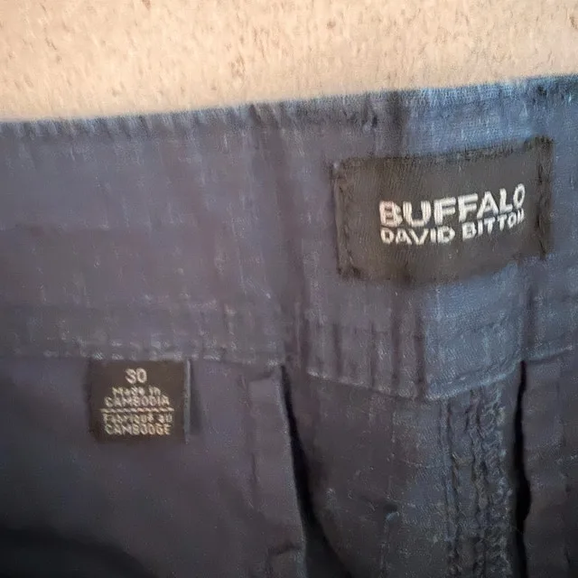 Buffalo David Bitton Mens Navy Blue Cargo Shorts - Size 30 - photo 2