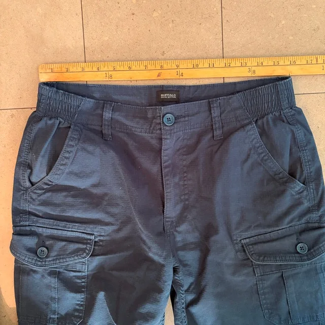 Buffalo David Bitton Mens Navy Blue Cargo Shorts - Size 30 - photo 5
