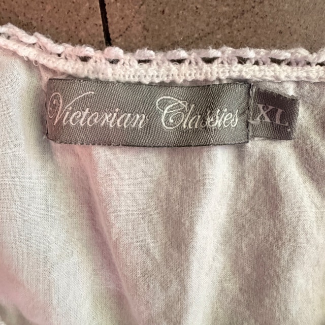 Vintage Victorian Classic White Cotton embroidered Nightgown-XL - photo 3