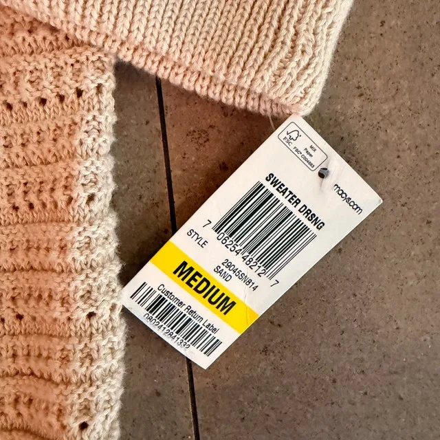 NWT Charter Club Open Front Tan Cotton Blend Sweater/Cardigan M - photo 5