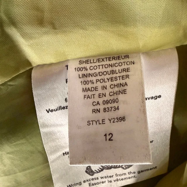 Vintage Y2k Linea Domani Aline Chartreuse Green Cotton Skirt-12 - photo 5