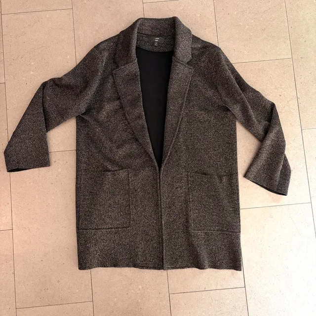 J. Crew Black Gold Sparkly Sophie Sweater Cardigan Blazer-XS