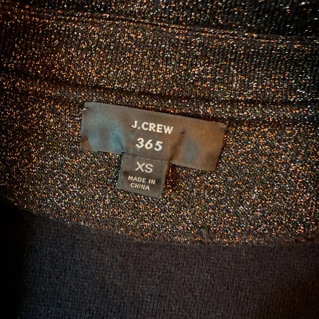 J. Crew Black Gold Sparkly Sophie Sweater Cardigan Blazer-XS - photo 2