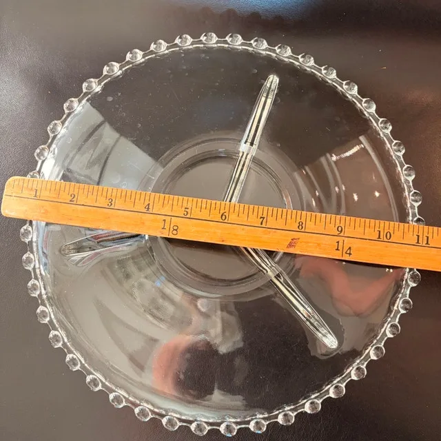 Vintage Imperial Glass Candlewick 3-Part Divided Serving Platter - photo 4