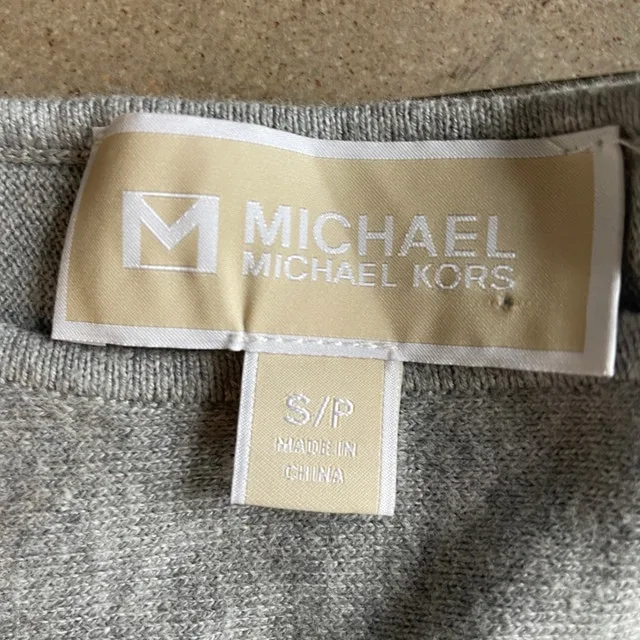 Michael Kors Fine knit long sleeve Grey Tunic sweater-Small - photo 2