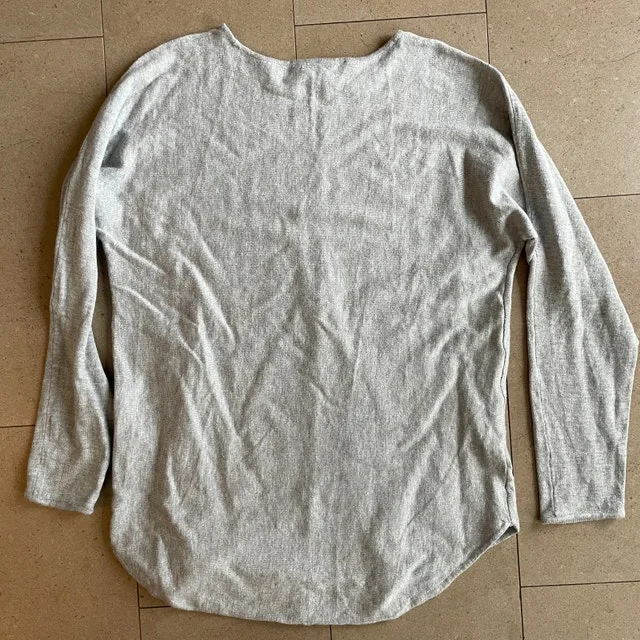 Michael Kors Fine knit long sleeve Grey Tunic sweater-Small - photo 3