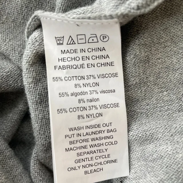 Michael Kors Fine knit long sleeve Grey Tunic sweater-Small - photo 4