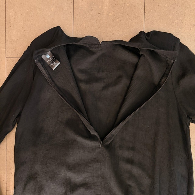 Kaliyana Black Asymmetric Linen Blend Tunic Blouse - Sz 10-14 - photo 4